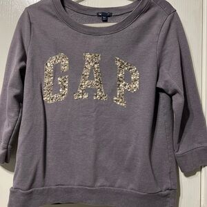 Sparkly Gap sweatshirt in a purplish gray color Size Medium
